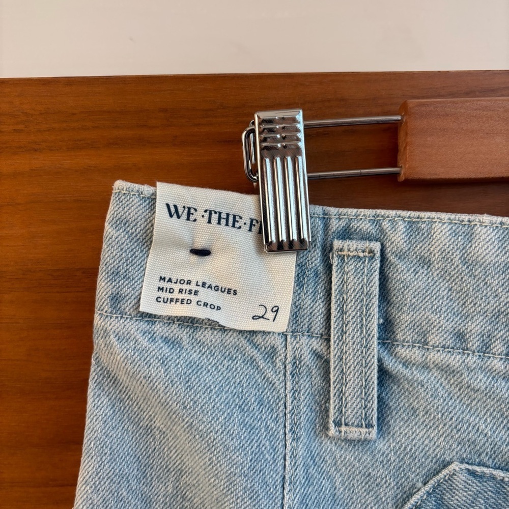 NWOT We The Free Major Leagues Mid-Rise Cuffed Jeans, Size 29 - Picture 15 of 16